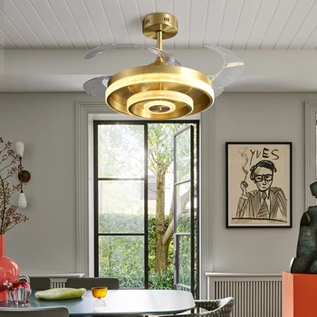 DC 42 inch led ceiling fan with light fans lamps lamp remote control copper Invisible Simple home living room three color
DC 42 inch led ceiling fan with light fans lamps lamp remote control copper Invisible Simple home living room three color