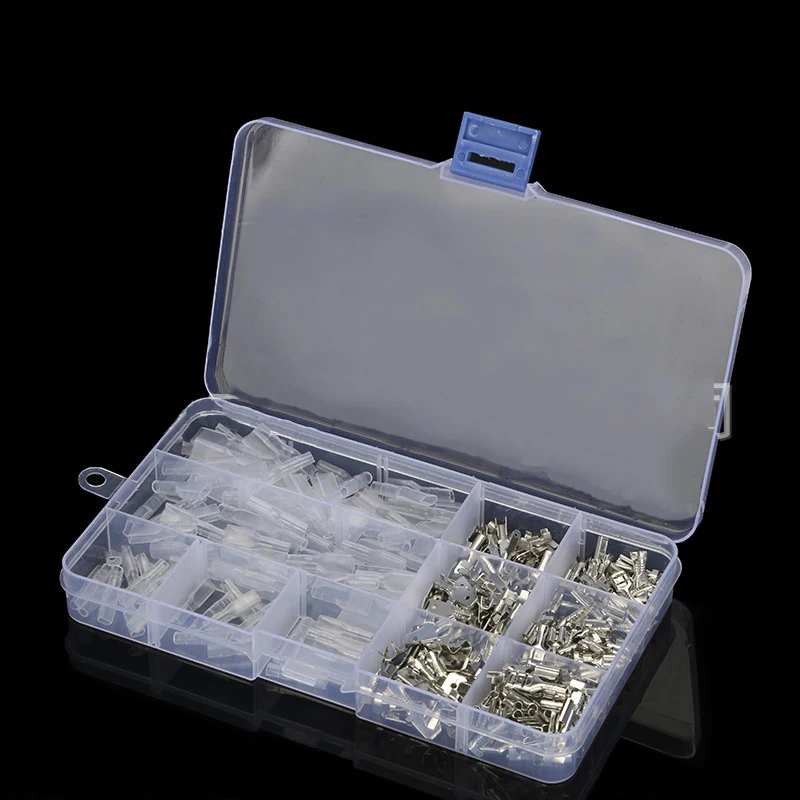 2.8/4.8/6.3mm Male Female Spade Wire Crimp Terminal Block Connector 270PCS for Electrical Wiring Car Audio Sleeve Assortment Kit
2.8/4.8/6.3mm Male Female Spade Wire Crimp Terminal Block Connector 270PCS for Electrical Wiring Car Audio Sleeve Assortment Kit
