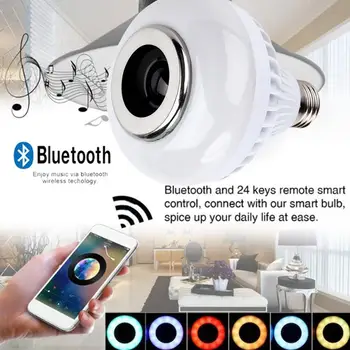 LED Music Bulb Loudspeaker Speaker E27 Wireless Colorful Mini Smart Portable Bar APP Control Audio Gift Lamp KTV
LED Music Bulb Loudspeaker Speaker E27 Wireless Colorful Mini Smart Portable Bar APP Control Audio Gift Lamp KTV