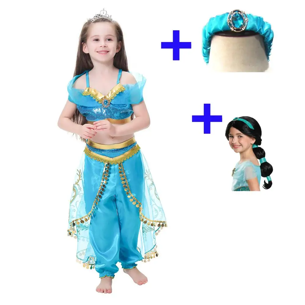 2019 New Movie Aladdin Jasmine Princess Cosplay Costume For Girls Kids Fancy Dress For Girl Christmas Gift Halloween Costumes
2019 New Movie Aladdin Jasmine Princess Cosplay Costume For Girls Kids Fancy Dress For Girl Christmas Gift Halloween Costumes