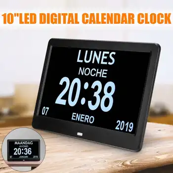 10" LED Large Time Wall Clock With Digital Wall Clock Time Calendar Day Week Month Year Calendar Nightlight For Home Living Room
10" LED Large Time Wall Clock With Digital Wall Clock Time Calendar Day Week Month Year Calendar Nightlight For Home Living Room