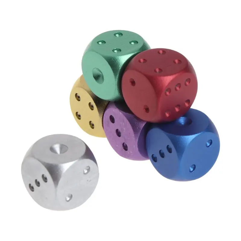 Dices Aluminum Polyhedral Metal Solid Club Bar Dice Playing Game Tool 16X16X16mm suit for table games
Dices Aluminum Polyhedral Metal Solid Club Bar Dice Playing Game Tool 16X16X16mm suit for table games