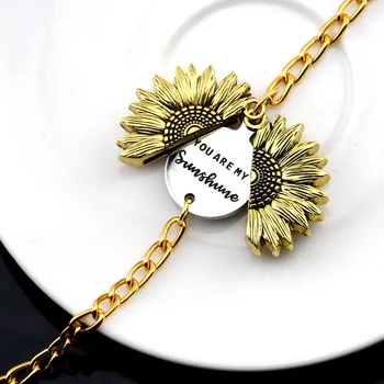 Bulk 10 pcs You Are My Sunshine Bracelet Cute Sunflower Pulseras Bracelet Flower Bangle Best Friend Gift Wholesale
Bulk 10 pcs You Are My Sunshine Bracelet Cute Sunflower Pulseras Bracelet Flower Bangle Best Friend Gift Wholesale