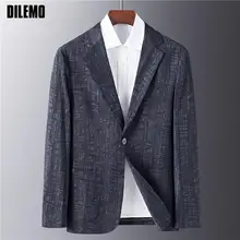 High End New Designer Brand Luxury Casual Fashion Striped Slim Fit Night Mens Blazer Business Suite Jacket Elegant Mens Clothing High End New Designer Brand Luxury Casual Fashion Striped Slim Fit Night Mens Blazer Business Suite Jacket Elegant Mens Clothing