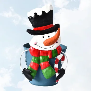 1pc Iron Flower Bucket Cartoon Snowman Iron Sheet Bucket Christmas Ornament Desktop Vase Candy Bucket
1pc Iron Flower Bucket Cartoon Snowman Iron Sheet Bucket Christmas Ornament Desktop Vase Candy Bucket