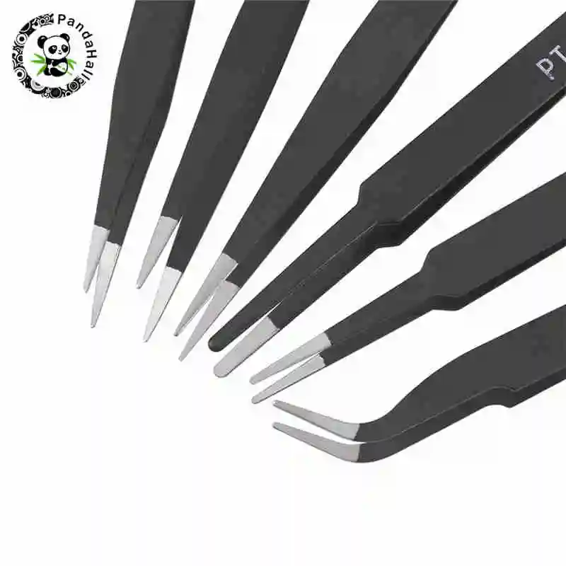 6pcs/set Iron Beading Tweezers Sets Pick-up Repair Tools Curved Straight Eyelash Tweezers Eyelash Extension Black
6pcs/set Iron Beading Tweezers Sets Pick-up Repair Tools Curved Straight Eyelash Tweezers Eyelash Extension Black