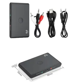 Bluetooth 5.0 Receiver Stereo Bluetooth Transmitter 3.5mm Audio Transceiver Adapter for Android IOS smartphone TV Car Computer
Bluetooth 5.0 Receiver Stereo Bluetooth Transmitter 3.5mm Audio Transceiver Adapter for Android IOS smartphone TV Car Computer