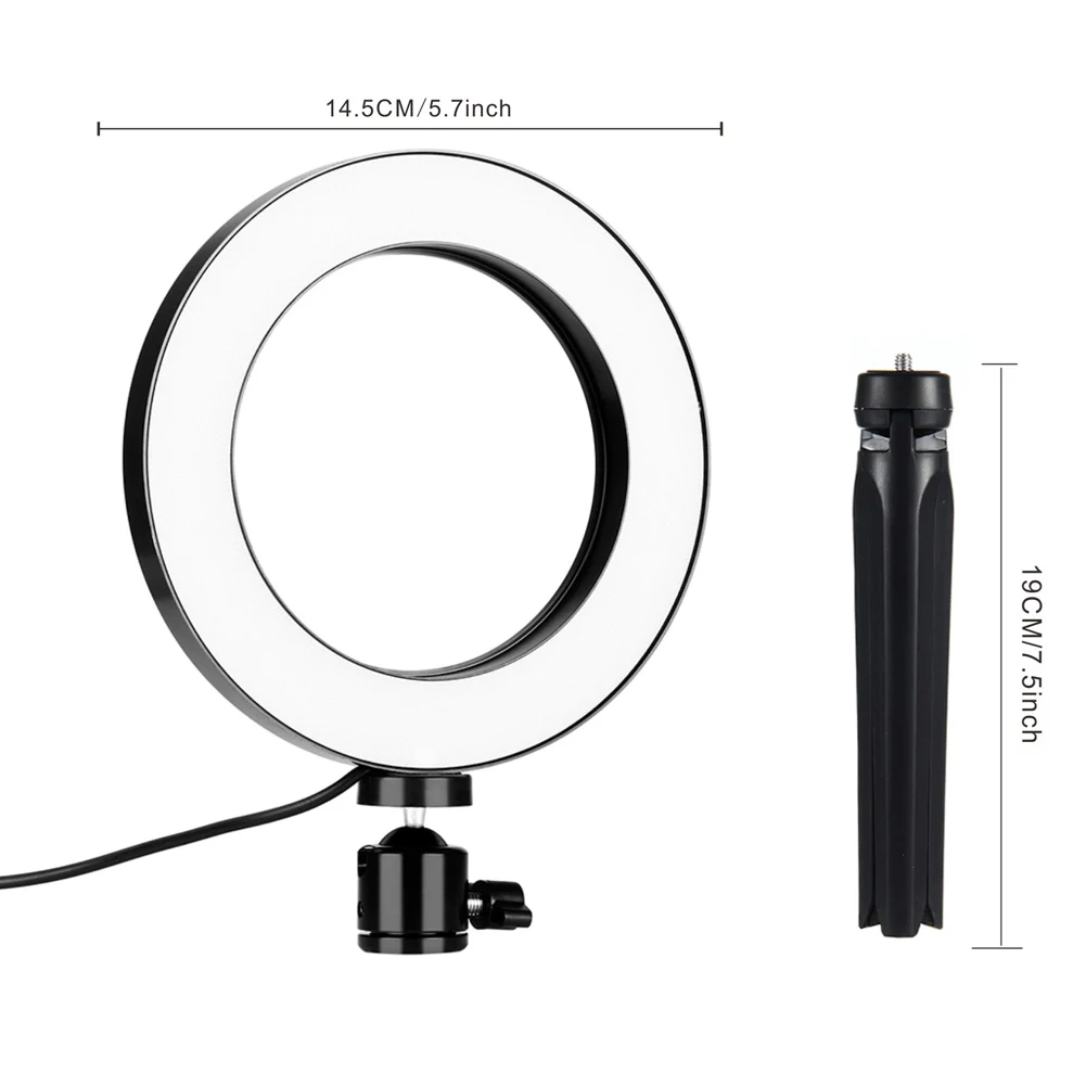 Newly 5.7Inch Mini LED Ring Light Dimmable with Tripod Stand for Video Filming Makeup 999
Newly 5.7Inch Mini LED Ring Light Dimmable with Tripod Stand for Video Filming Makeup 999