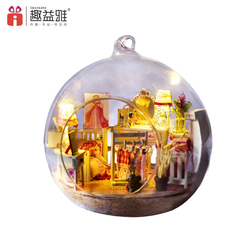 IIE CREATE DIY Glass Ball Wooden Doll House Artworks Miniature Dollhouse with Funitures Cute Casa Model Building Kits Puzzle Toy
IIE CREATE DIY Glass Ball Wooden Doll House Artworks Miniature Dollhouse with Funitures Cute Casa Model Building Kits Puzzle Toy