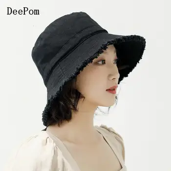 DeePom Bucket Hat Women Spring Summer Hat Cap Tassel Brim Solid Color Flat Top Bucket Hats Gorras 2020 New Fashion Casual
DeePom Bucket Hat Women Spring Summer Hat Cap Tassel Brim Solid Color Flat Top Bucket Hats Gorras 2020 New Fashion Casual