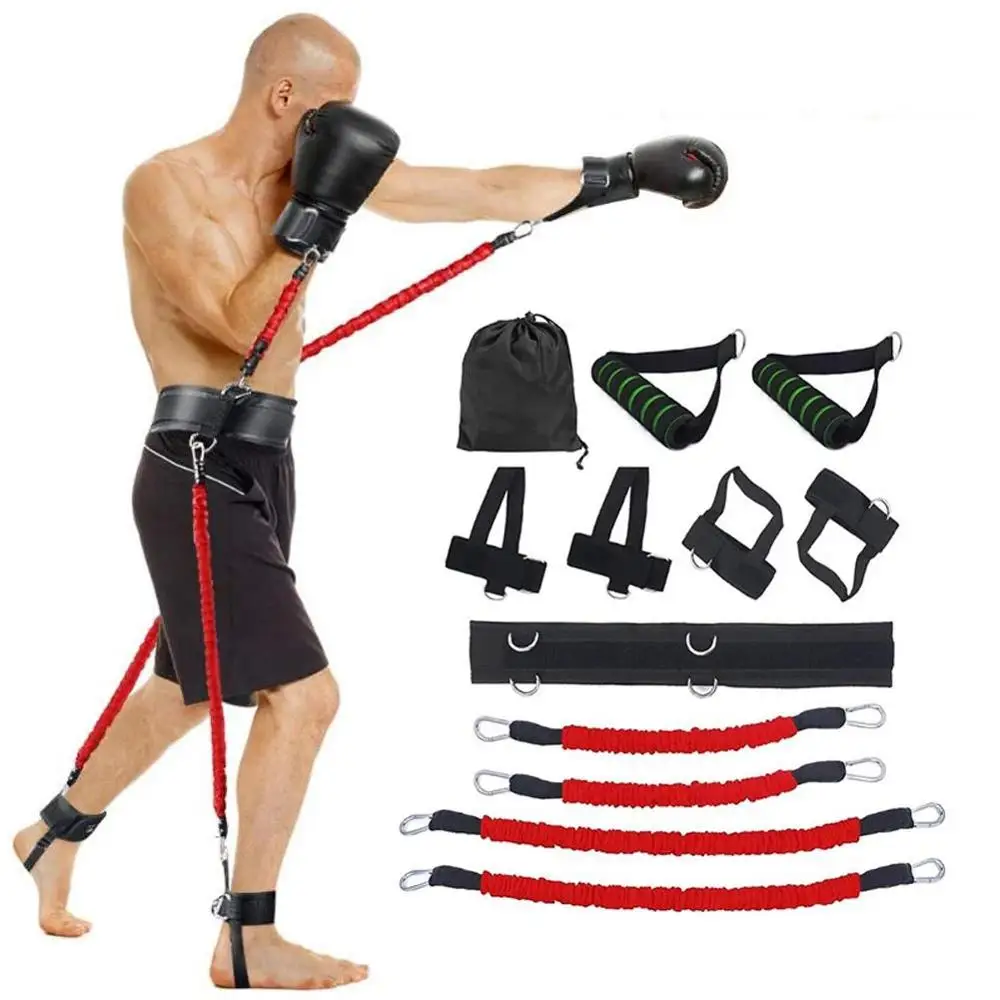 150lb Resistance Bands Boxing Crossfit Exercise Bouncing Trainer Arm Waist Resistance Rope Suit Fitness Workout Equipment
150lb Resistance Bands Boxing Crossfit Exercise Bouncing Trainer Arm Waist Resistance Rope Suit Fitness Workout Equipment