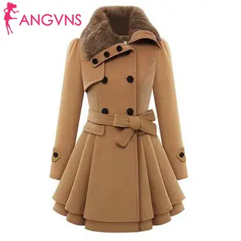 Women Turn-down Collar Double-Breasted Thick Coat Autumn, Winter Casual Slim Belt Casual Solid Jacket Outwear
Women Turn-down Collar Double-Breasted Thick Coat Autumn, Winter Casual Slim Belt Casual Solid Jacket Outwear