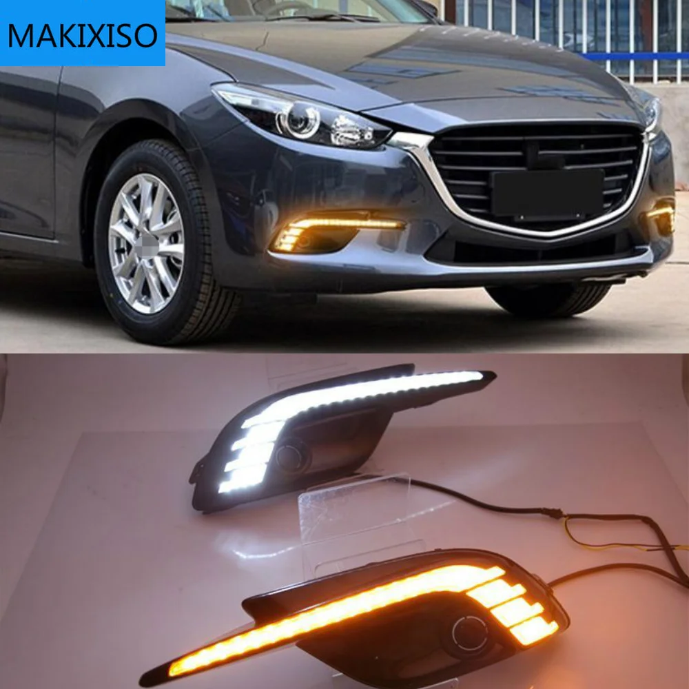 Для Mazda 3 2017 2018, желтое реле поворота, водонепроницаемый автомобильный DRL 12 В светодиодный светодиодные дневные ходовые огни с отверстием для противотуманной фары
Для Mazda 3 2017 2018, желтое реле поворота, водонепроницаемый автомобильный DRL 12 В светодиодный светодиодные дневные ходовые огни с отверстием для противотуманной фары