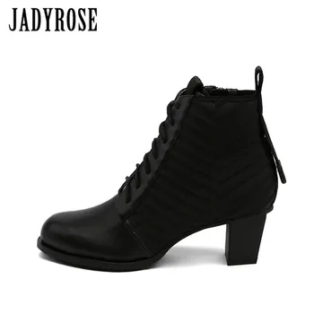 Jady Rose Fashion Women Winter Boots Hot Style Black Genuine Leather Ankle Boots Women New High Heel Lace Up Shoes Free Shipping
Jady Rose Fashion Women Winter Boots Hot Style Black Genuine Leather Ankle Boots Women New High Heel Lace Up Shoes Free Shipping