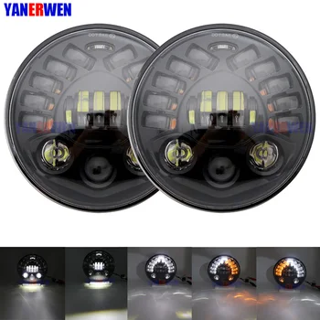 7Inch LED Headlights DOT Approved New Matrix Style 70W Round Headlamp With DRL Turn Signal Lights For Jeep Wrangler Hummer
7Inch LED Headlights DOT Approved New Matrix Style 70W Round Headlamp With DRL Turn Signal Lights For Jeep Wrangler Hummer