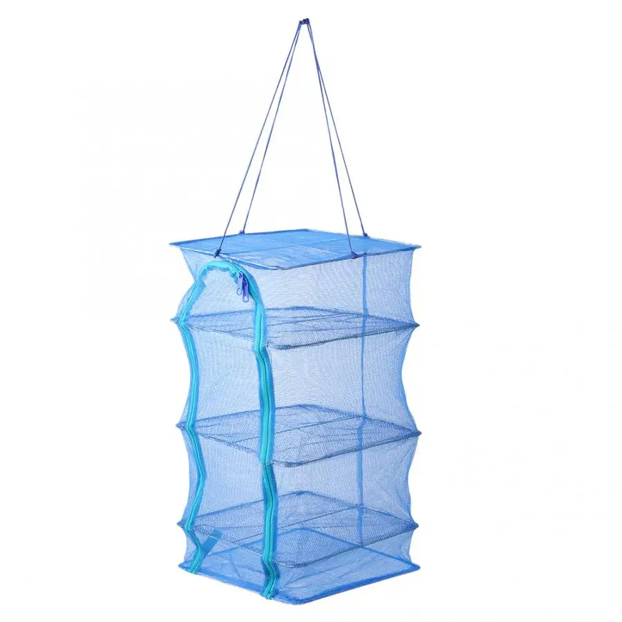 Details about   3 Layers Collapsible Fishing  Storage Drying Net Bag Mesh  L9T6 