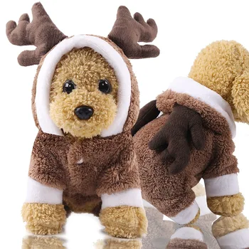 Autumn and winter Christmas four-legged thick clothing fleece warm buttons dog clothes pet cat clothes supplies Teddy
Autumn and winter Christmas four-legged thick clothing fleece warm buttons dog clothes pet cat clothes supplies Teddy