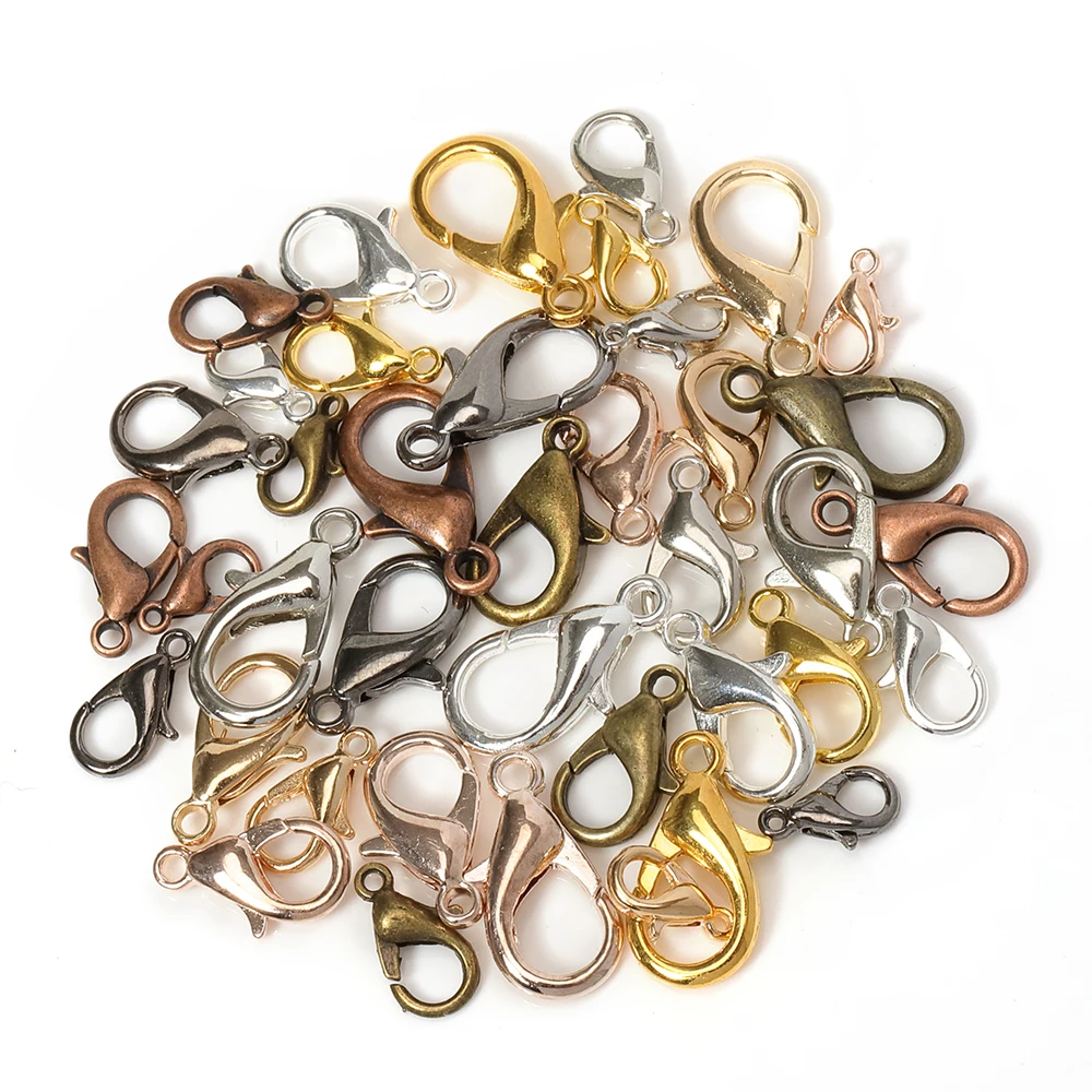 100pcs Lobster Clasps for Bracelets Necklaces Hooks Chain Closure 10-18mm DIY Accessories for Crafts Jewelry Making Wholesale
100pcs Lobster Clasps for Bracelets Necklaces Hooks Chain Closure 10-18mm DIY Accessories for Crafts Jewelry Making Wholesale