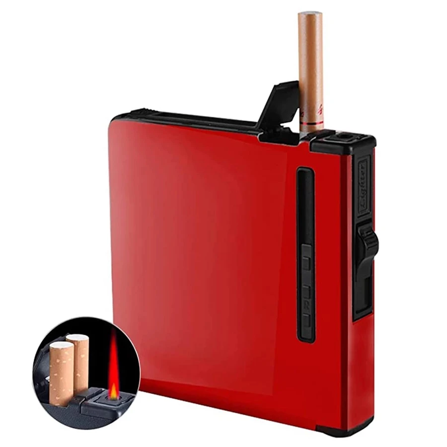 Red Color 20pcs Large Capacity Automatic Metal Cigarette Case With Windproof Gas Lighter Smoking Gadgets For Women Men Gift
Red Color 20pcs Large Capacity Automatic Metal Cigarette Case With Windproof Gas Lighter Smoking Gadgets For Women Men Gift