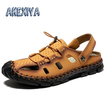 Summer Men's Shoes Fashion Men Sandals Handwork Leather Men's Beach Sandals Comfortable Men Beach Shoes Outdoor Mans Footwear
Summer Men's Shoes Fashion Men Sandals Handwork Leather Men's Beach Sandals Comfortable Men Beach Shoes Outdoor Mans Footwear