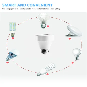 WiFi Smart Lamp Holder For LED Bulb E26 E27 Smart Light Bulbs APP Remote Control Voice Control Compatible with Alexa Google Home
WiFi Smart Lamp Holder For LED Bulb E26 E27 Smart Light Bulbs APP Remote Control Voice Control Compatible with Alexa Google Home