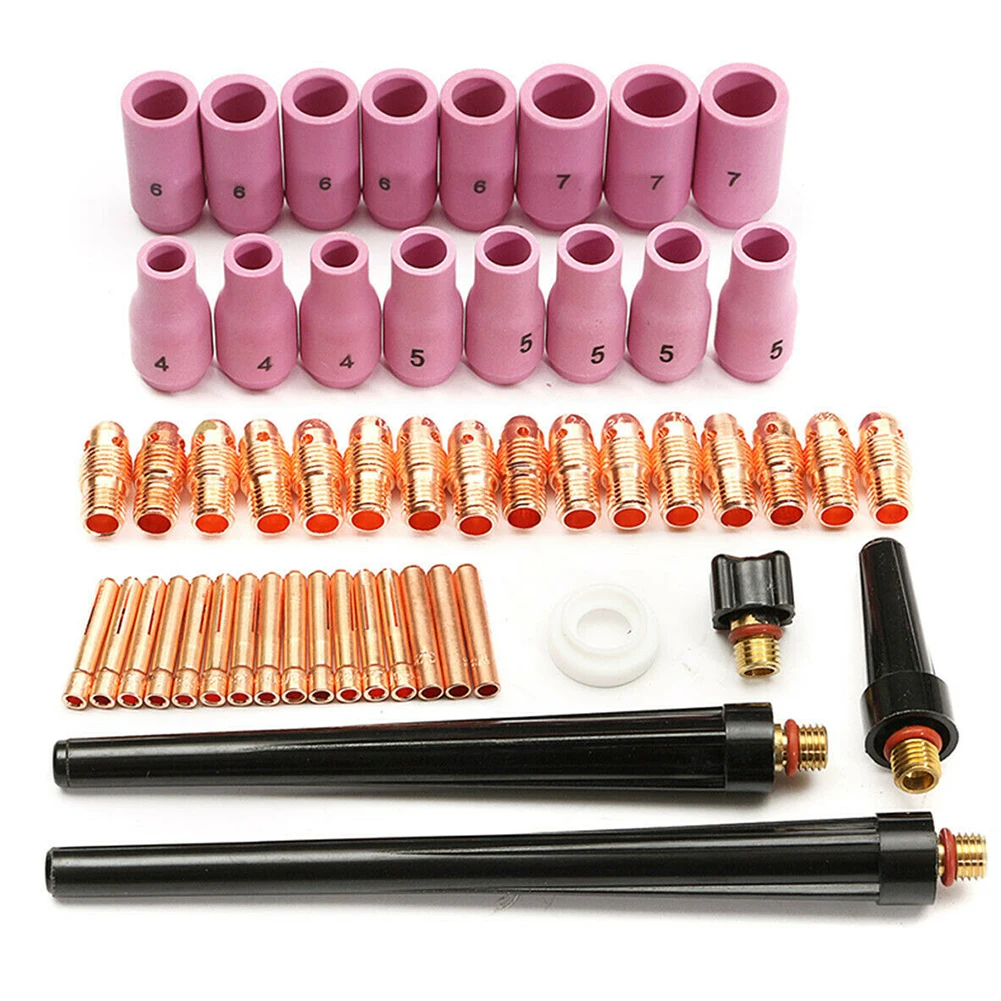 53 Pcs Construction Worker Accessory Welding Torch Kit Replacement Collet Tool Multifunction Spare Parts Durable Repair Easy Use
53 Pcs Construction Worker Accessory Welding Torch Kit Replacement Collet Tool Multifunction Spare Parts Durable Repair Easy Use