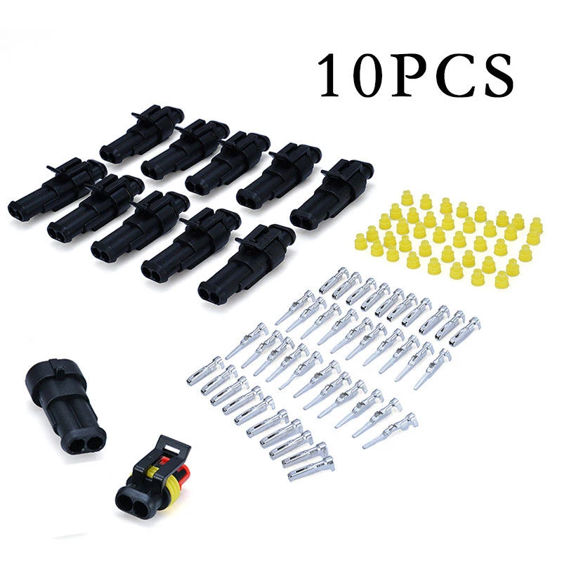 10 Sets Car Auto 2Pin Way Sealed Waterproof Electrical Wire Harness Connector Plug Kit Electrical Wire Connectors Accessories
10 Sets Car Auto 2Pin Way Sealed Waterproof Electrical Wire Harness Connector Plug Kit Electrical Wire Connectors Accessories