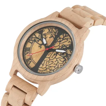 Luxury Pure Maple Wooden Lady Watch Quartz Movement Life Tree Display Round Dial Casual Female Wooden Bangle Clock Gifts 2019 
Luxury Pure Maple Wooden Lady Watch Quartz Movement Life Tree Display Round Dial Casual Female Wooden Bangle Clock Gifts 2019