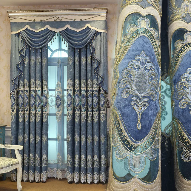 European Luxury Curtains for Window Styles Living Room Elegant Drapes Embroidered curtains | Дом и сад