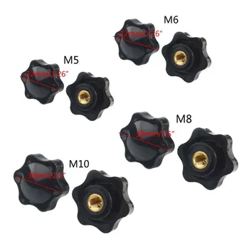 10PCS M5 M6 M8 M10 Plum Hand Tighten Nuts Manual Clamping Knob Star Thumb Nut 449C