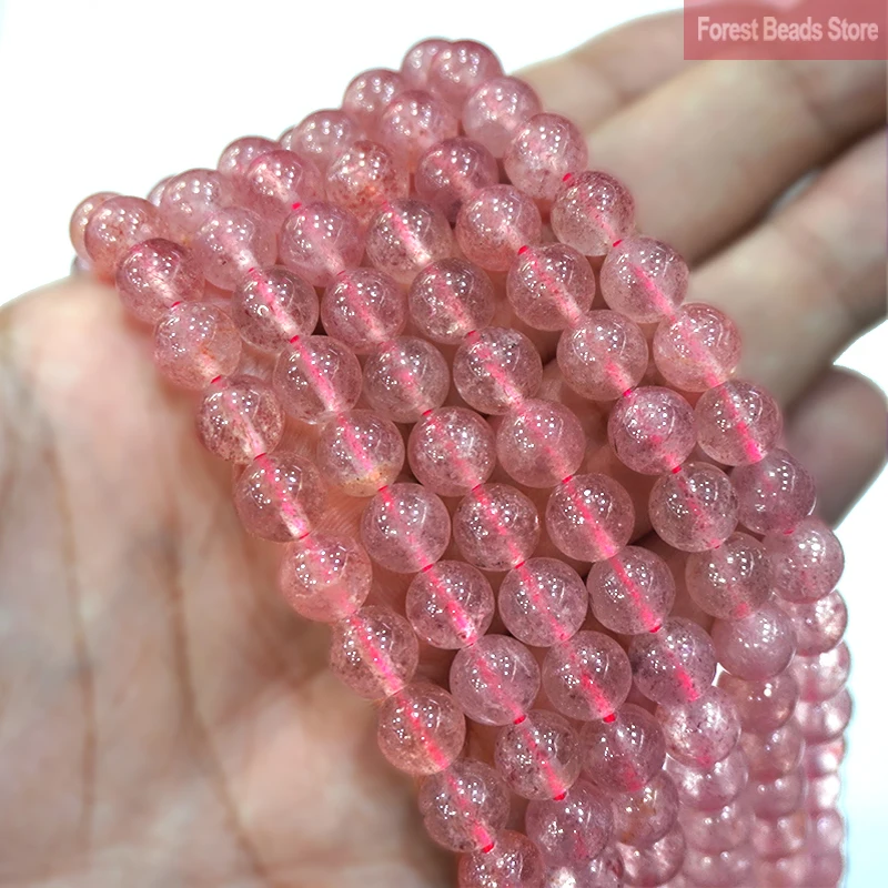 Natural Strawberry Pink Crystal Round Beads Diy Bracelet Necklace Natura Crystal for Jewelry Findings 15"Strand 4 6 8 10 12MM
Natural Strawberry Pink Crystal Round Beads Diy Bracelet Necklace Natura Crystal for Jewelry Findings 15"Strand 4 6 8 10 12MM