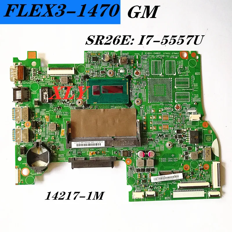 For Lenovo FLEX3-1470 laptop motherboard 14217-1M SR26E I7-5557U ,448.03N03.001 DDR3
For Lenovo FLEX3-1470 laptop motherboard 14217-1M SR26E I7-5557U ,448.03N03.001 DDR3