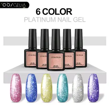 COSCELIA 6 PC 10 ML Platinum Sparkle Nail Gel Polish Nail Soak Off UV Gel Varnish Semi Permanant UV Gel For Nail Art
COSCELIA 6 PC 10 ML Platinum Sparkle Nail Gel Polish Nail Soak Off UV Gel Varnish Semi Permanant UV Gel For Nail Art