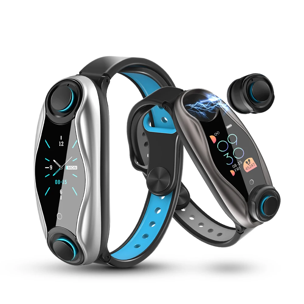 Newest T90 Fitness Bracelet with Bluetooth Earphone V5.0 IP67 Waterproof Sport Smart Watch Touch Control Wireless Earphones 2in1
Newest T90 Fitness Bracelet with Bluetooth Earphone V5.0 IP67 Waterproof Sport Smart Watch Touch Control Wireless Earphones 2in1