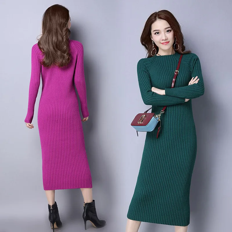Autumn & Winter Exta-long Straight-Cut Base Sweater Dress Thick Slimming Lengthen Sweater over Knee Dress WOMEN'S Dress
Autumn & Winter Exta-long Straight-Cut Base Sweater Dress Thick Slimming Lengthen Sweater over Knee Dress WOMEN'S Dress