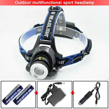 Zoomable 3 Modes Headlight 1000LM XM-L T6 Led Head Lamp Forehead Torch Light with 18650 Battery+Charger for Camping Hiking
Zoomable 3 Modes Headlight 1000LM XM-L T6 Led Head Lamp Forehead Torch Light with 18650 Battery+Charger for Camping Hiking