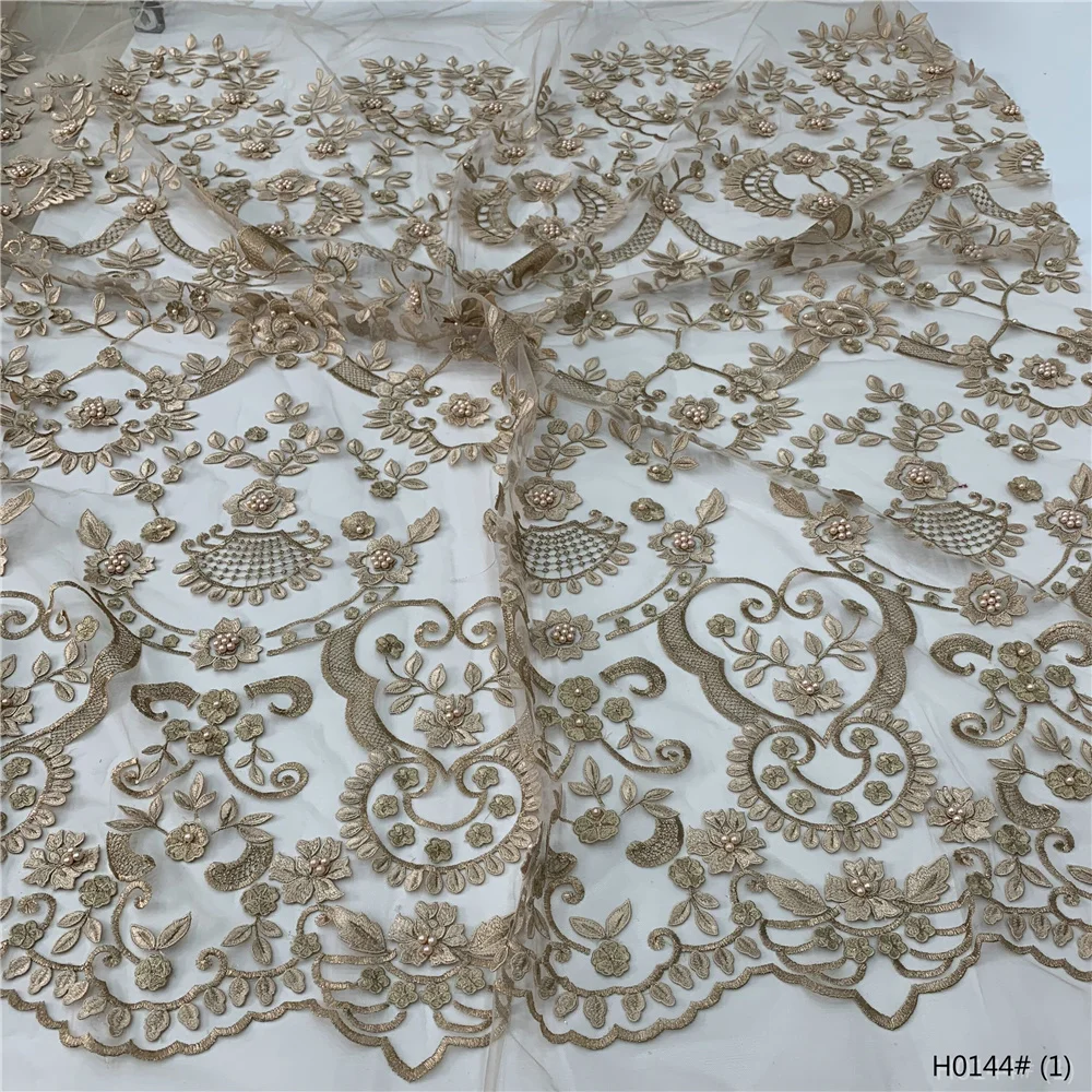 Beautiful Handmade beads fabric French tulle net lace with stone African fabric For Evening dress wedding dress H0144
Beautiful Handmade beads fabric French tulle net lace with stone African fabric For Evening dress wedding dress H0144