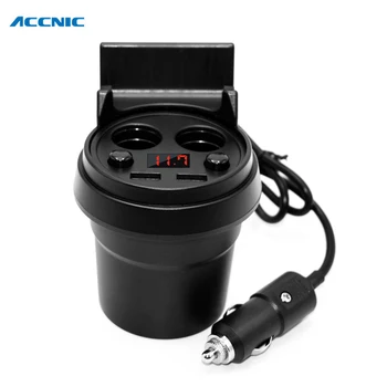 ACCNIC Unviersal 5V 3.1A Dual USB Car Charger & Cigarette Lighter Adapter with LED display fast charger for iPhone Samsung HTC
ACCNIC Unviersal 5V 3.1A Dual USB Car Charger & Cigarette Lighter Adapter with LED display fast charger for iPhone Samsung HTC