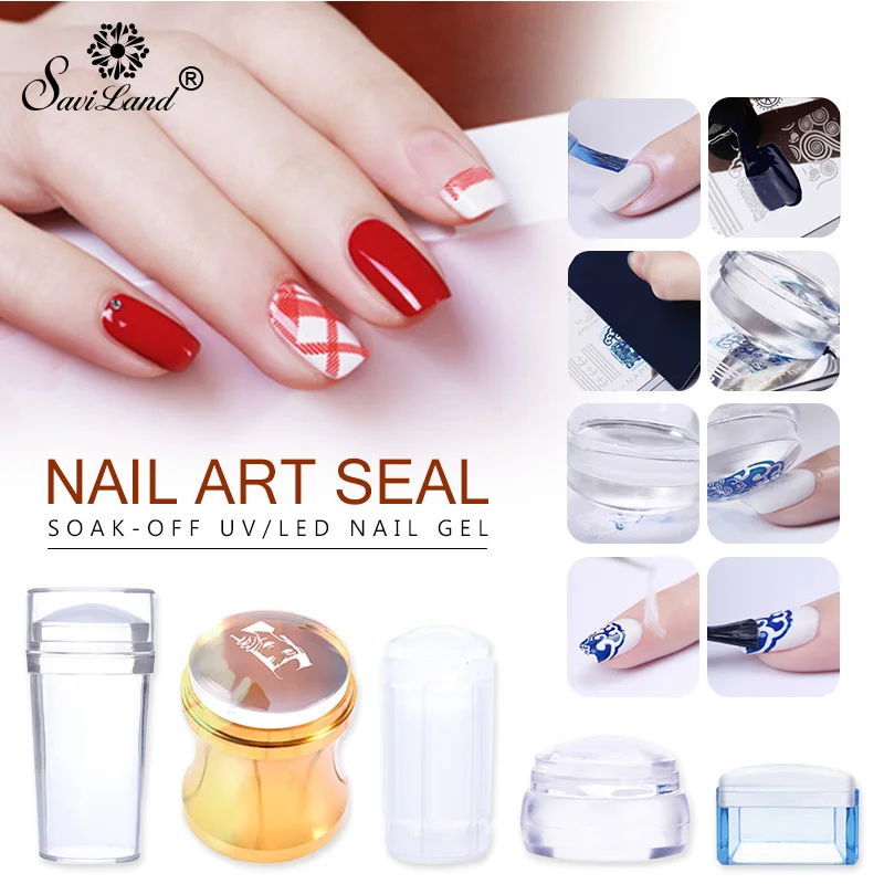 Saviland Nail Art Clear Jelly Stamper with Cap Nail Art Silicone Nail Stamping Plate Scraper with Cap Manicure Polish Image Tool
Saviland Nail Art Clear Jelly Stamper with Cap Nail Art Silicone Nail Stamping Plate Scraper with Cap Manicure Polish Image Tool
