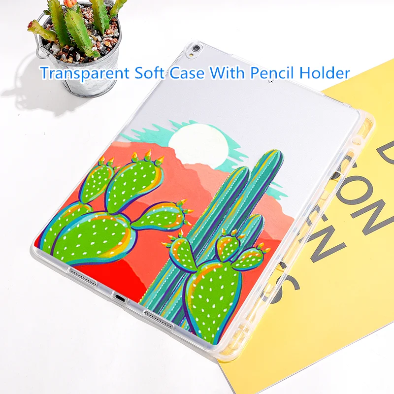 Custom Cactus cartoon Case Transparent case For iPad 5 4 3 2 1case tablet case Ultra-Thin Soft TPU With Apple Pencil hoder
Custom Cactus cartoon Case Transparent case For iPad 5 4 3 2 1case tablet case Ultra-Thin Soft TPU With Apple Pencil hoder