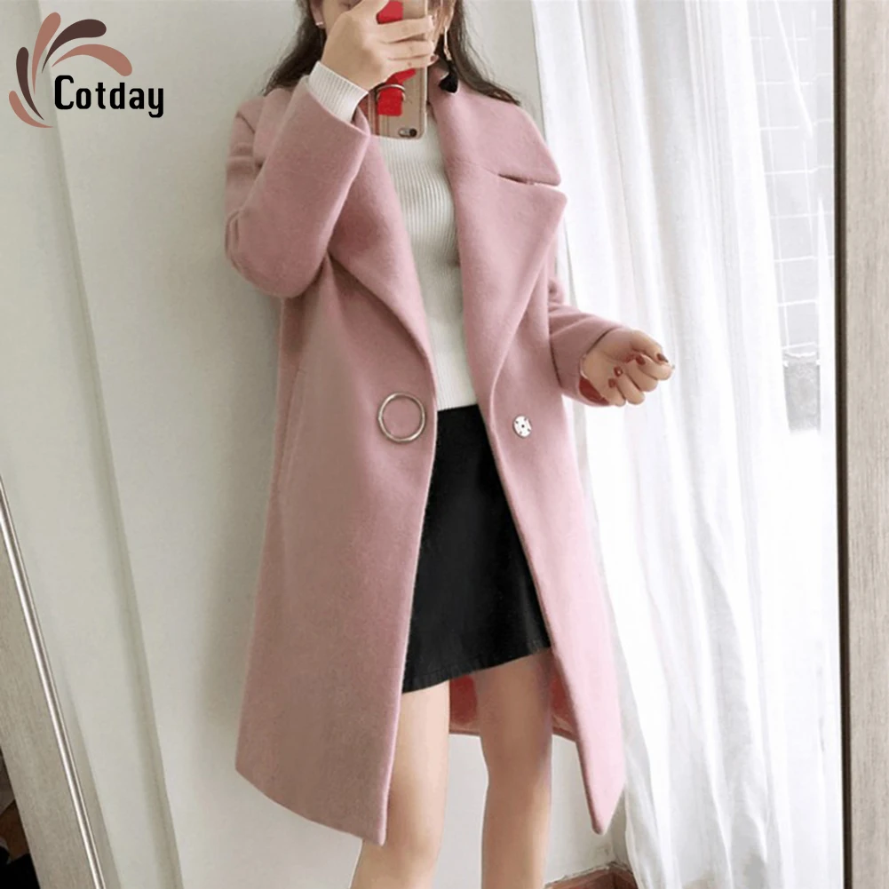 Cotday Wool Pink Single Button Casual Fashion Winter Warm Spande Office Style Lady Adjustable Clothes Elegant Woolen Blend Coat
Cotday Wool Pink Single Button Casual Fashion Winter Warm Spande Office Style Lady Adjustable Clothes Elegant Woolen Blend Coat