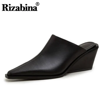 Rizabina Genuine Leather Lady Shoes Wedges Sandals Small Square Toe Shoes Open Heels Pointed Toe Shoes Women Footwear Size 34-40
Rizabina Genuine Leather Lady Shoes Wedges Sandals Small Square Toe Shoes Open Heels Pointed Toe Shoes Women Footwear Size 34-40