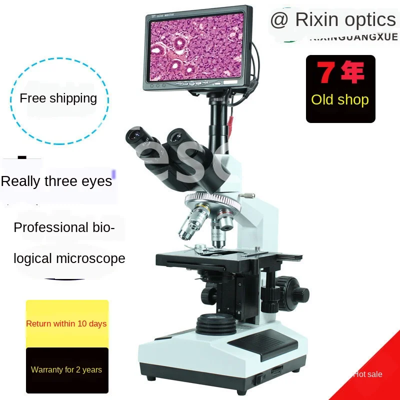 Student aquaculture microscope binocular trinocular high magnification see sperm HD
Student aquaculture microscope binocular trinocular high magnification see sperm HD