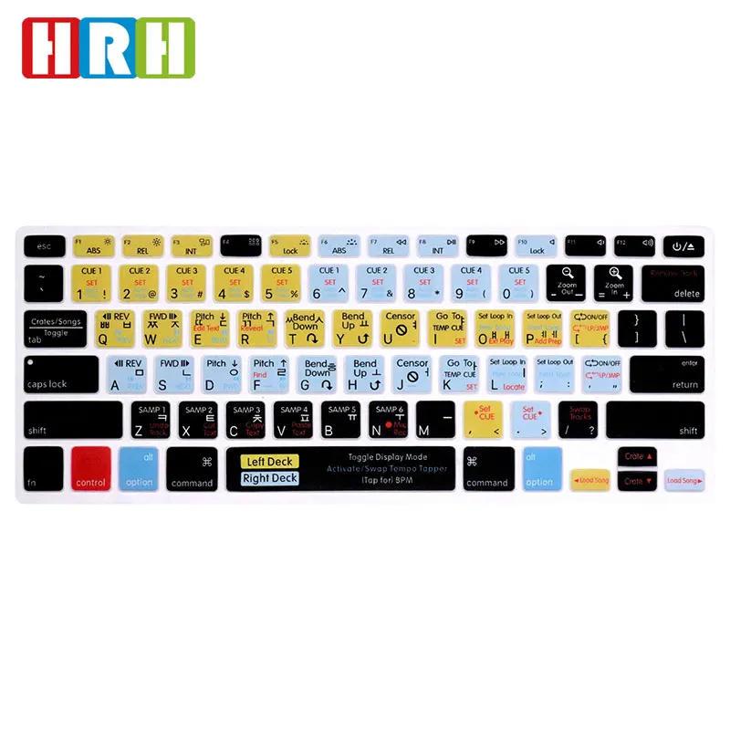 HRH Serato Scratch Live Korean Hotkey Shortcuts Silicone Keyboard Cover Protector Keypad Skin For Mac Air Pro Retina 13"15A1502
HRH Serato Scratch Live Korean Hotkey Shortcuts Silicone Keyboard Cover Protector Keypad Skin For Mac Air Pro Retina 13"15A1502