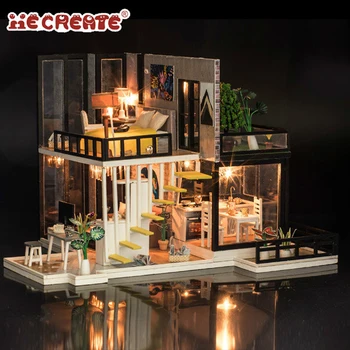 

New Diy Doll Houses Wooden Toy Furniture Miniaturas Doll House Miniature Dollhouse Toys For Children Grownups Birthday Gift