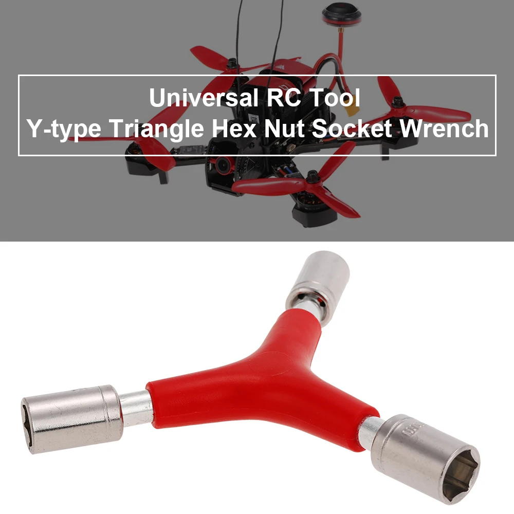 Universal Y-Type Triangle Hex Nut 8mm 9 mm 10mm 3-Way Socket Wrench Spanner FPV Quadcopter Propeller Changer RC Tool | Игрушки и хобби