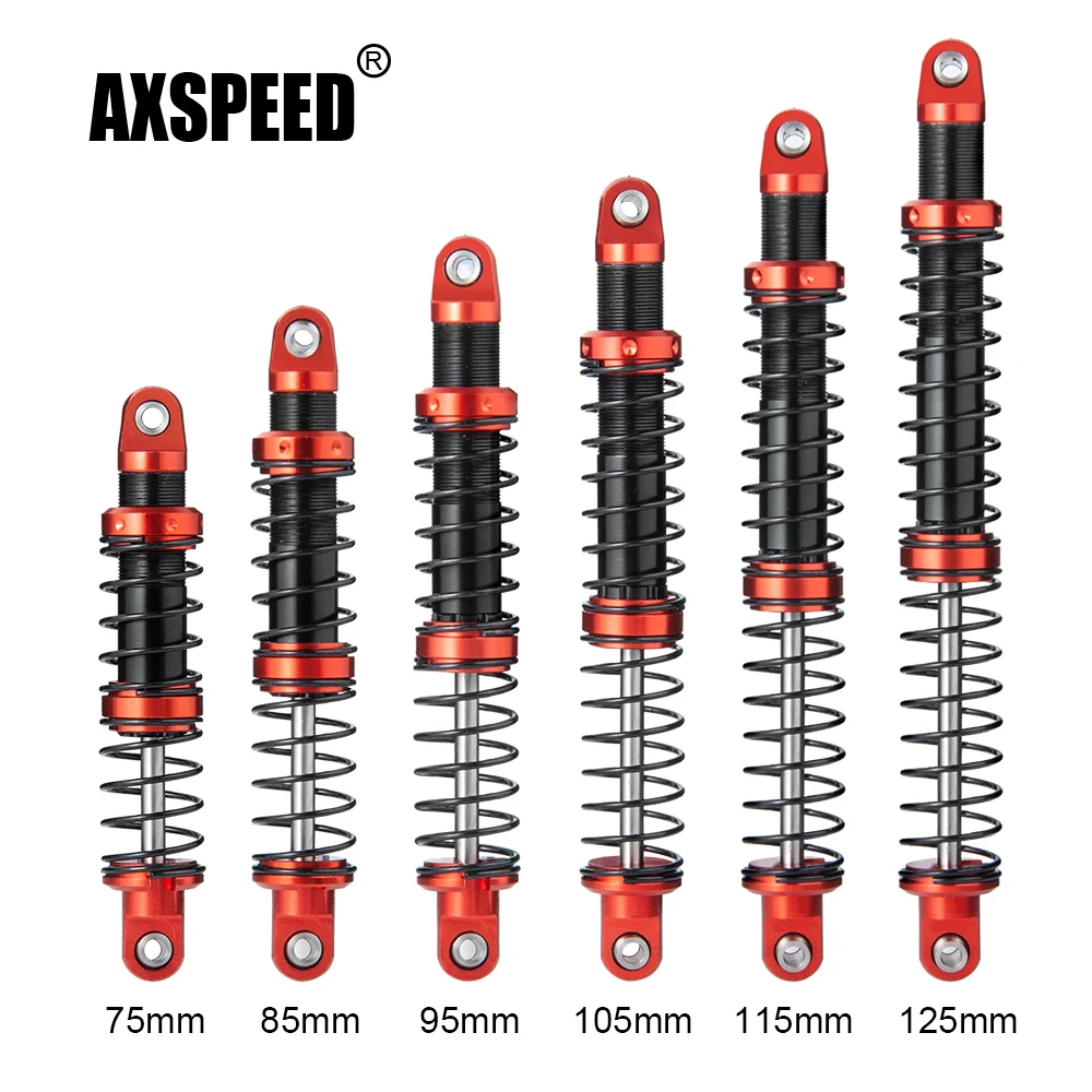 AXSPEED 4 шт./Комплект Масляный Регулируемый пружинный амортизатор 75/85/95/105/115/125 мм для D90 SCX10 TRX4 1/10 RC Car Truck Crawler
AXSPEED 4 шт./Комплект Масляный Регулируемый пружинный амортизатор 75/85/95/105/115/125 мм для D90 SCX10 TRX4 1/10 RC Car Truck Crawler