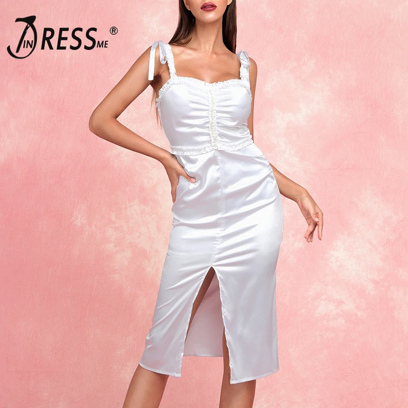 INDRESSME 2019 New Women Strap Draped Ruffles Sleeveless V-Neck Split Knee Length Sexy Solid Dress Lady Fashion Party Dress
INDRESSME 2019 New Women Strap Draped Ruffles Sleeveless V-Neck Split Knee Length Sexy Solid Dress Lady Fashion Party Dress
