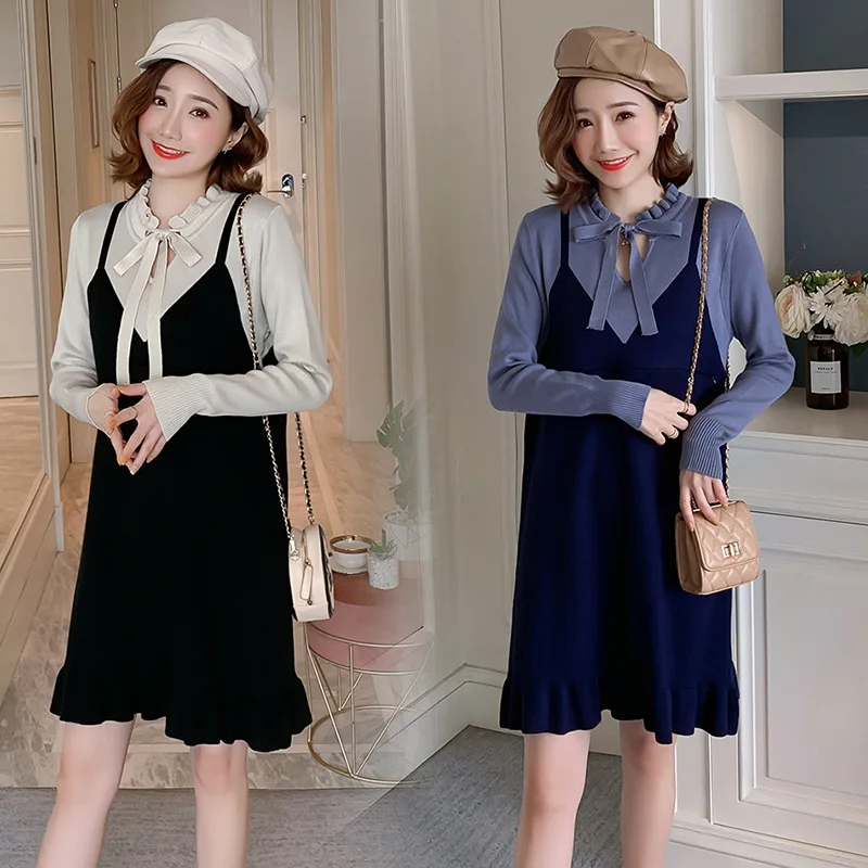 2019 New Style Autumn And Winter Korean-style Nursing Sweater Knitted Dress Fake Two-Piece Mid-length Dress Nursing Clothes Base
2019 New Style Autumn And Winter Korean-style Nursing Sweater Knitted Dress Fake Two-Piece Mid-length Dress Nursing Clothes Base