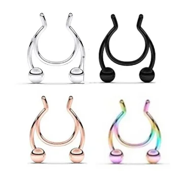1pcs 2020 New Fake Nose Ring Stud Nose Clip Stainless Steel Hot Sale Nasal Septum False Nose Ring Piercing Jewelry
1pcs 2020 New Fake Nose Ring Stud Nose Clip Stainless Steel Hot Sale Nasal Septum False Nose Ring Piercing Jewelry